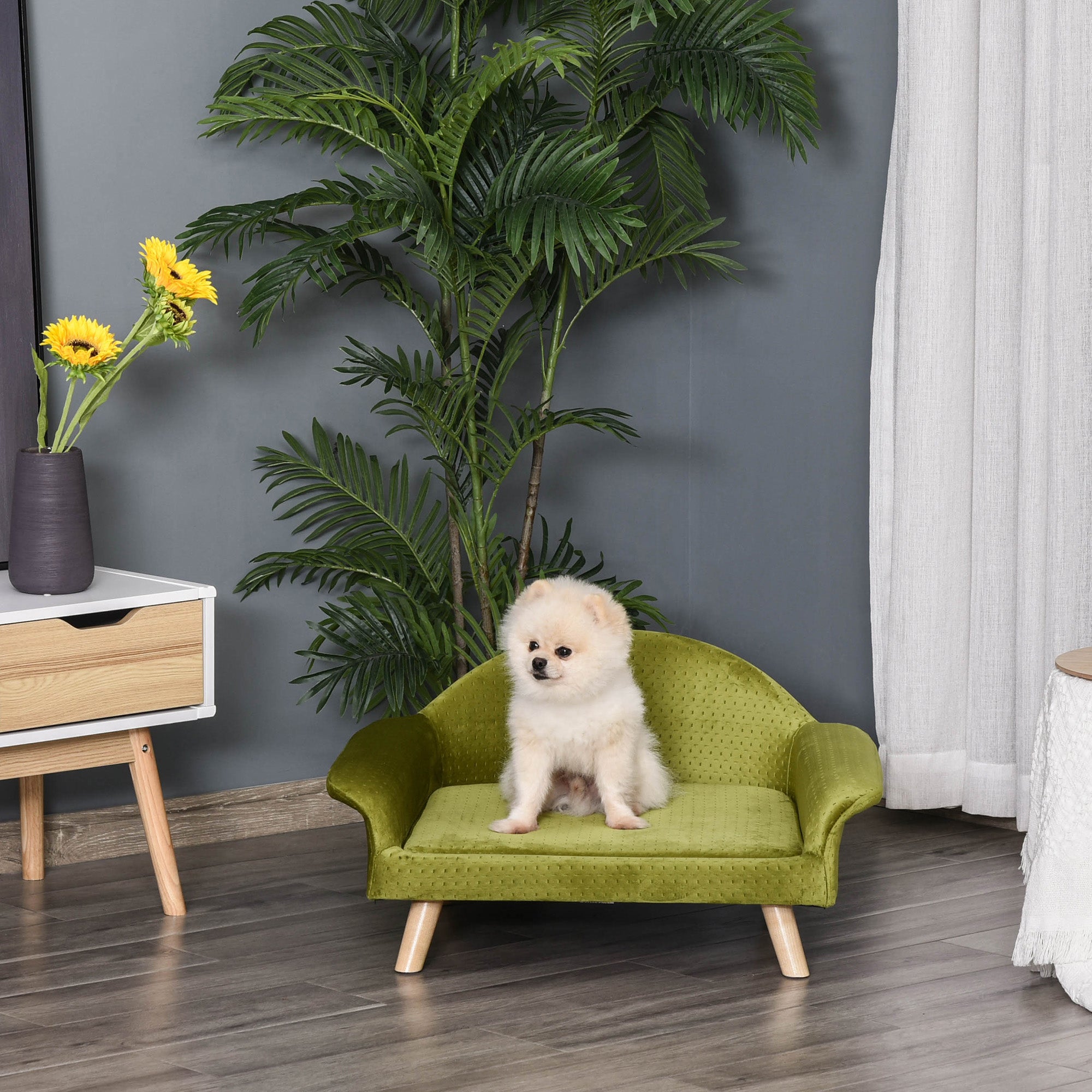 Sofá-Cama para Animais de Estimação 73x58x37 cm - Cor Brass