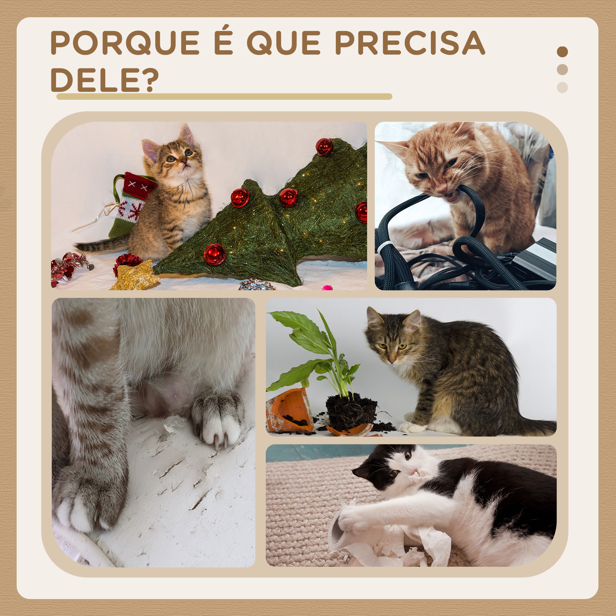 Arranhador para Gatos Cinza 48x38x42 cm - Postes de Juta e Cama Confortável