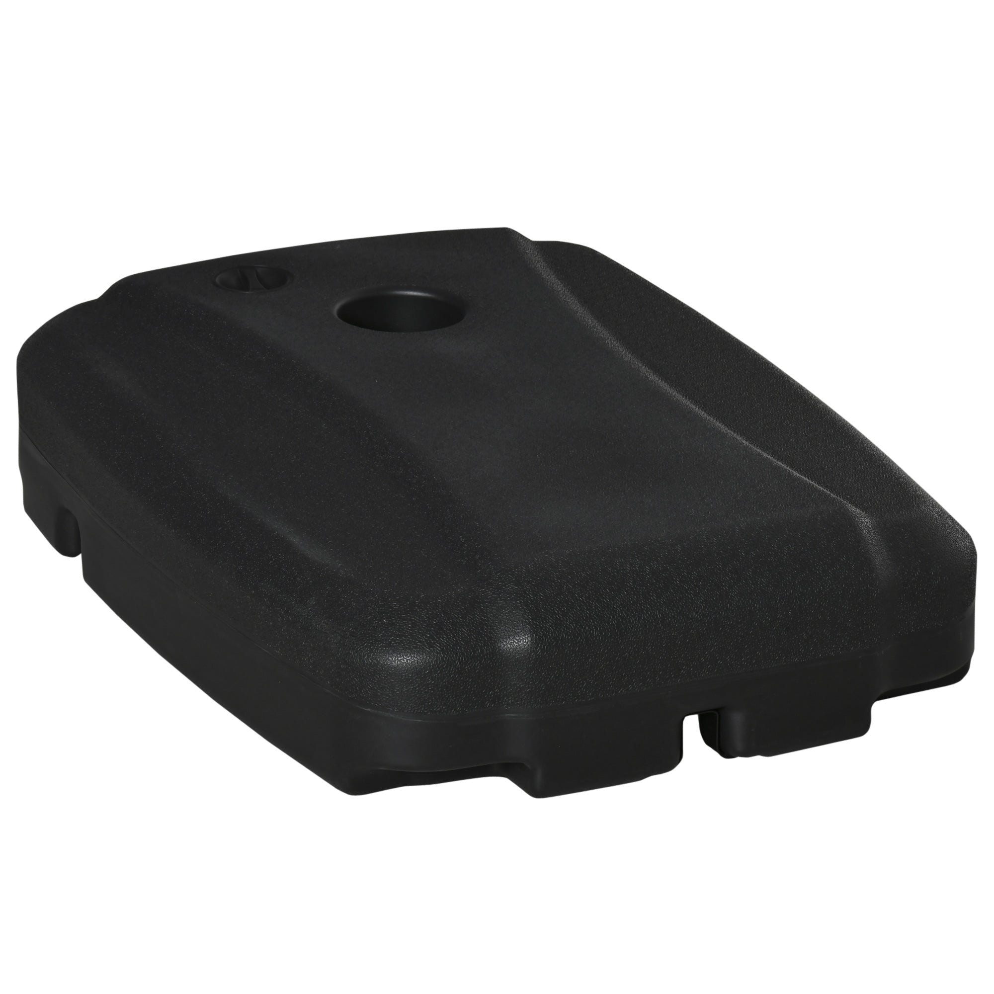 Base de Chapéu de Sol com Rodas Preenchível 80x60x20 cm - Cor Preto