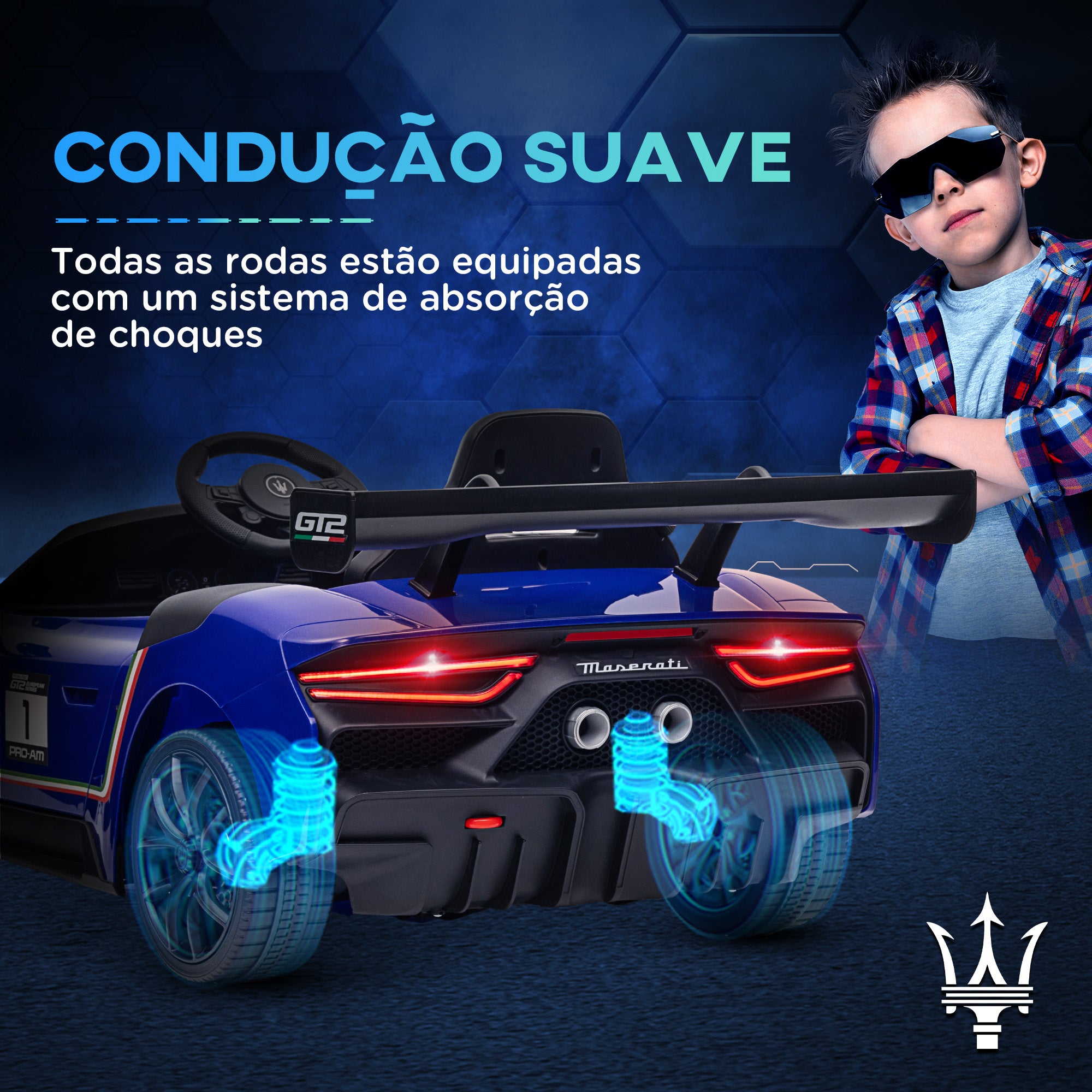 Carro Elétrico para Crianças 115x60x45 cm Azul