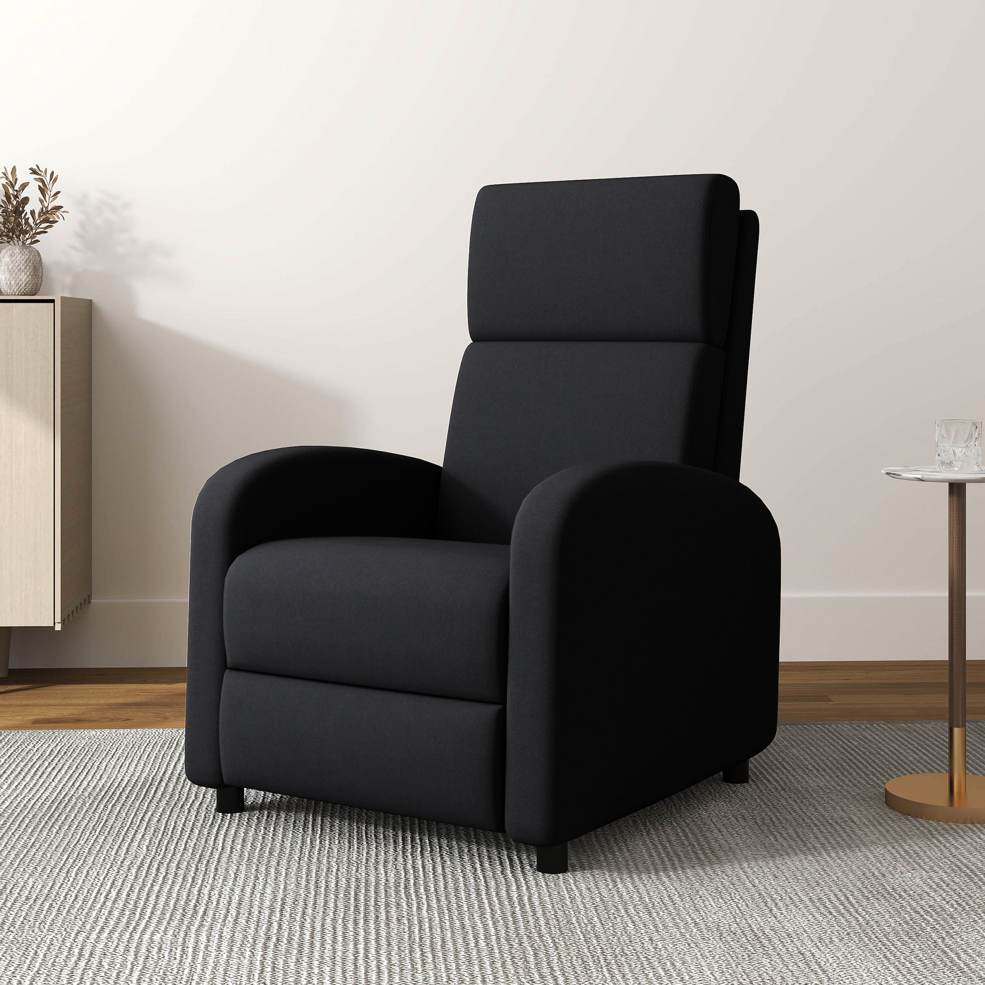 Poltrona Relax Reclinável 160° Preto 64x86x102 cm