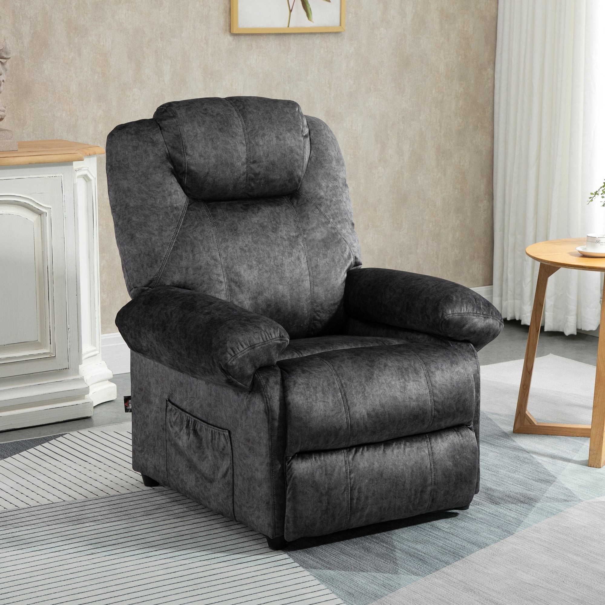 Poltrona Relax Reclinável Preto 88x91x108 cm
