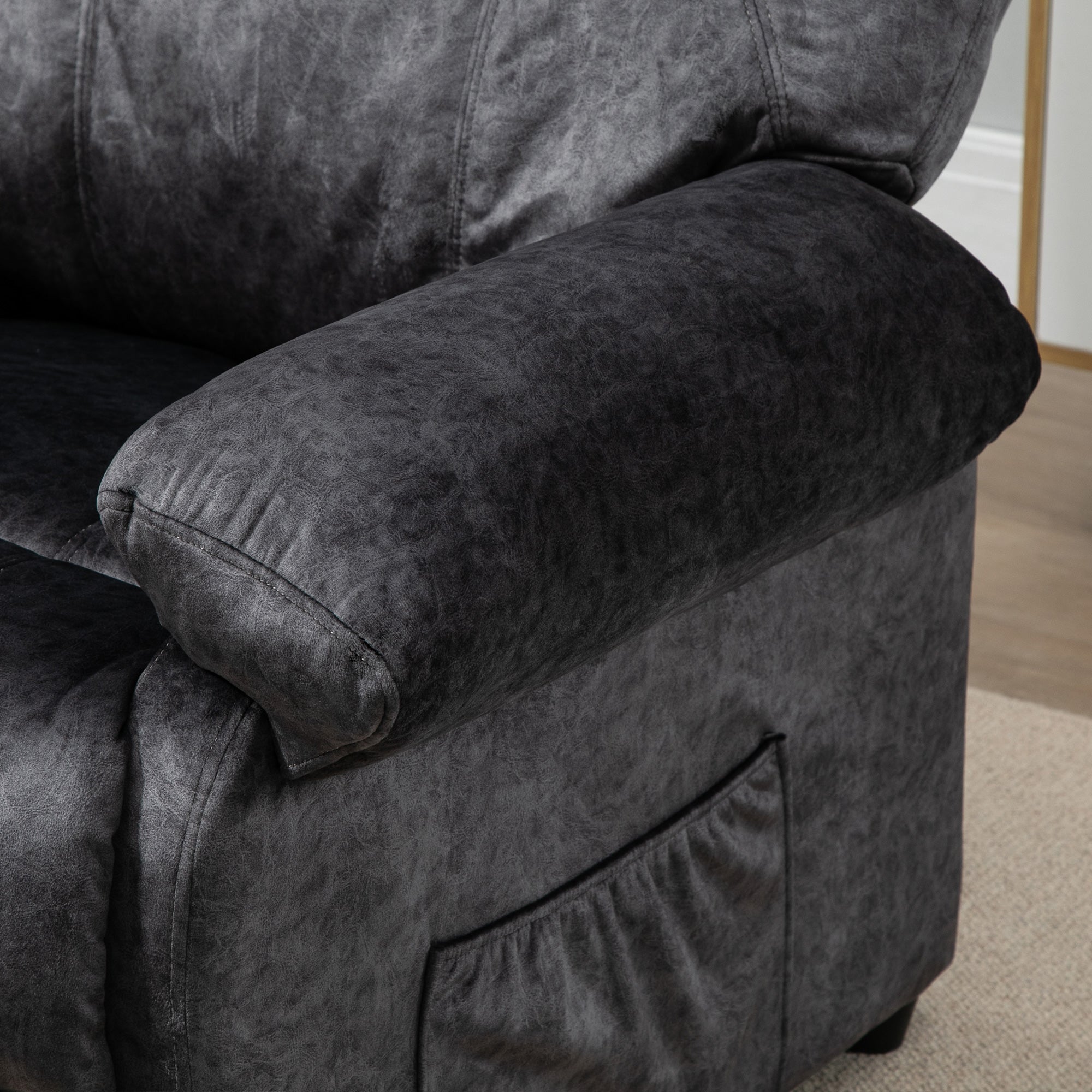 Poltrona Relax Reclinável Preto 88x91x108 cm