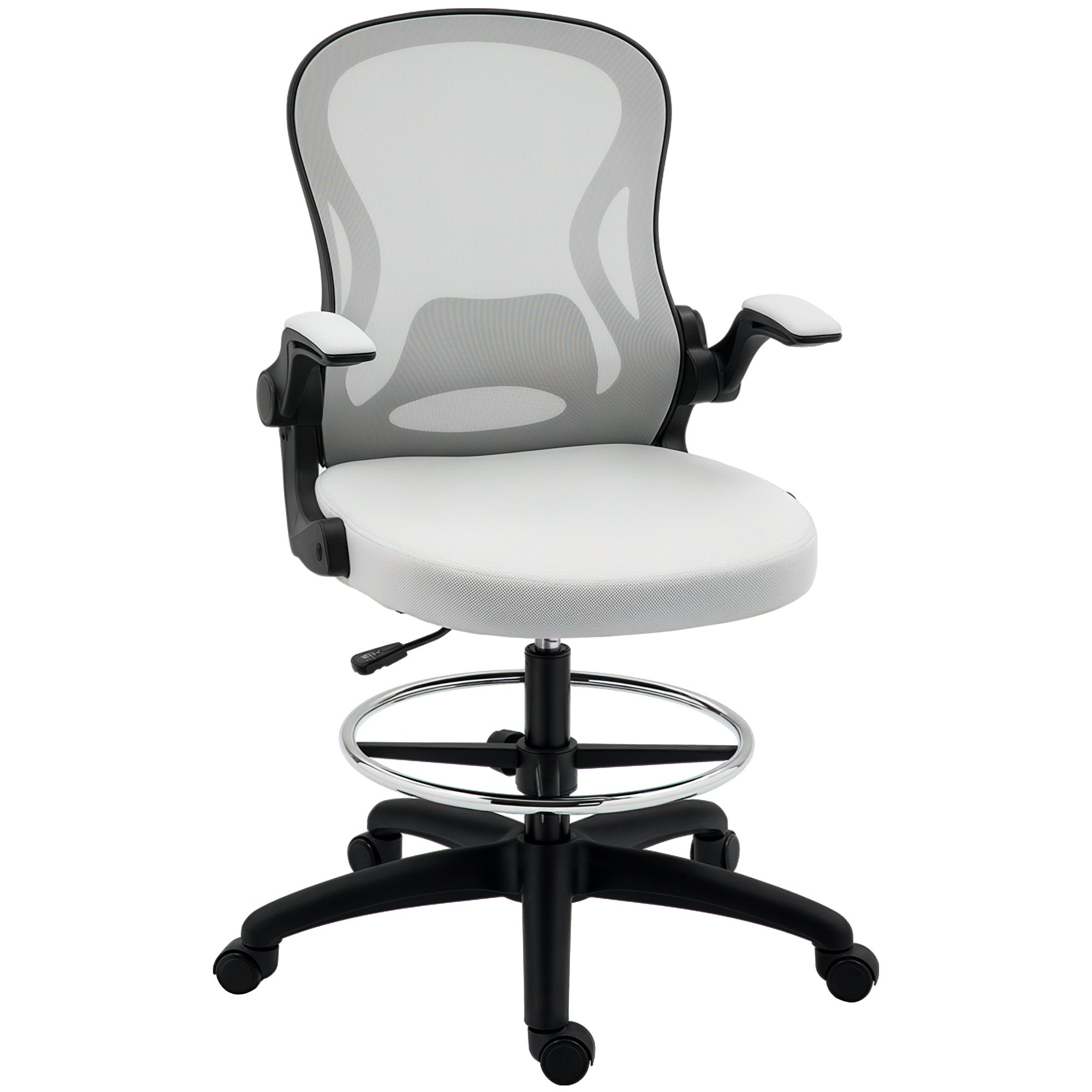 Cadeira de Escritório Ergonómica Cinza Claro 59x65x102-122 cm