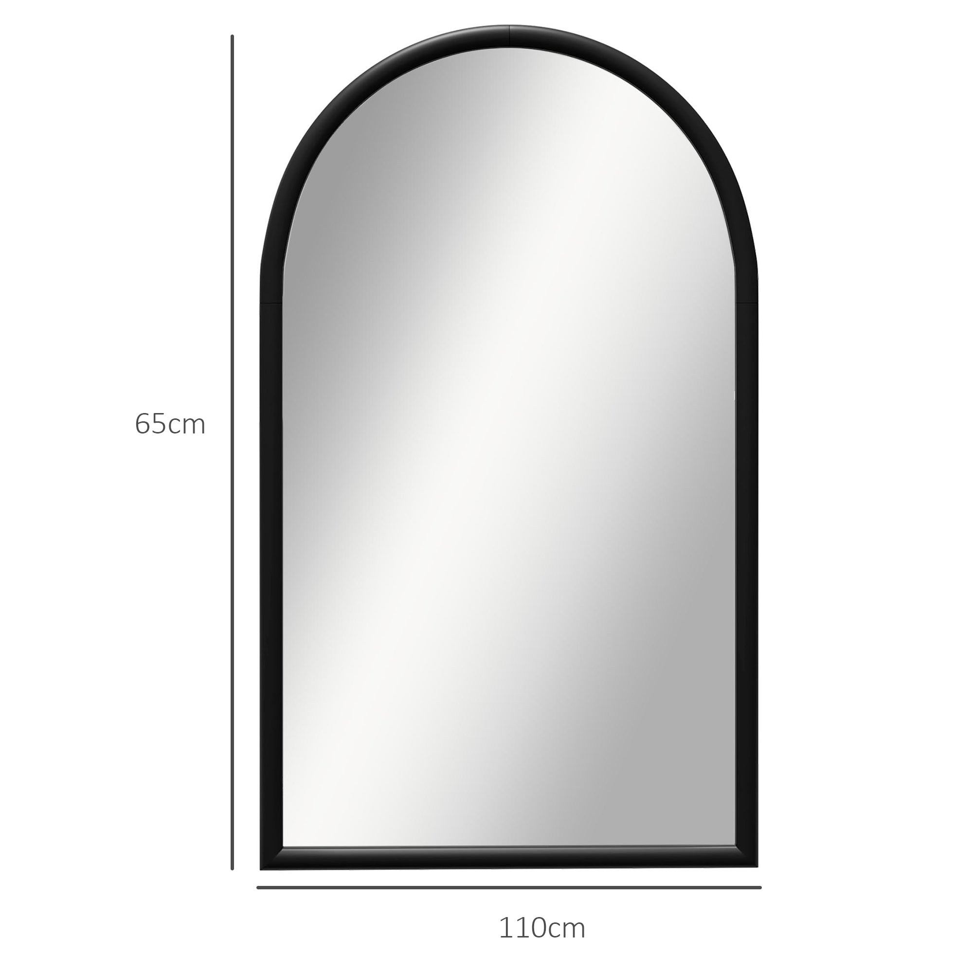 Espelho de Parede 65x110 cm Cor Preto