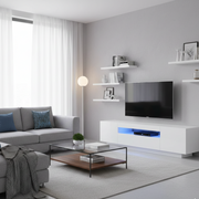 Móvel de TV com Luzes LED 160x35x40 cm Branco