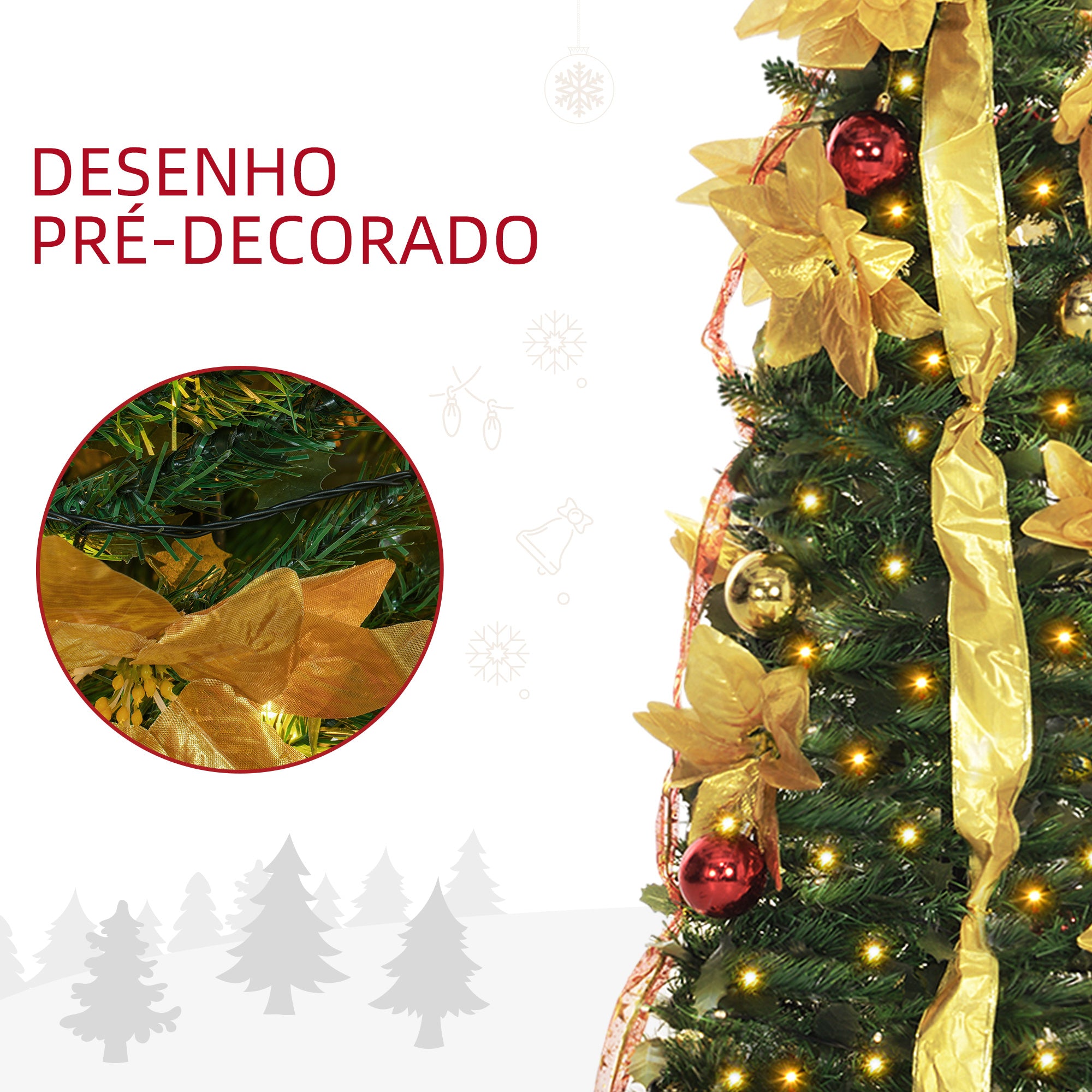 Árvore de Natal Artificial 150 cm Verde Ø50x150 cm