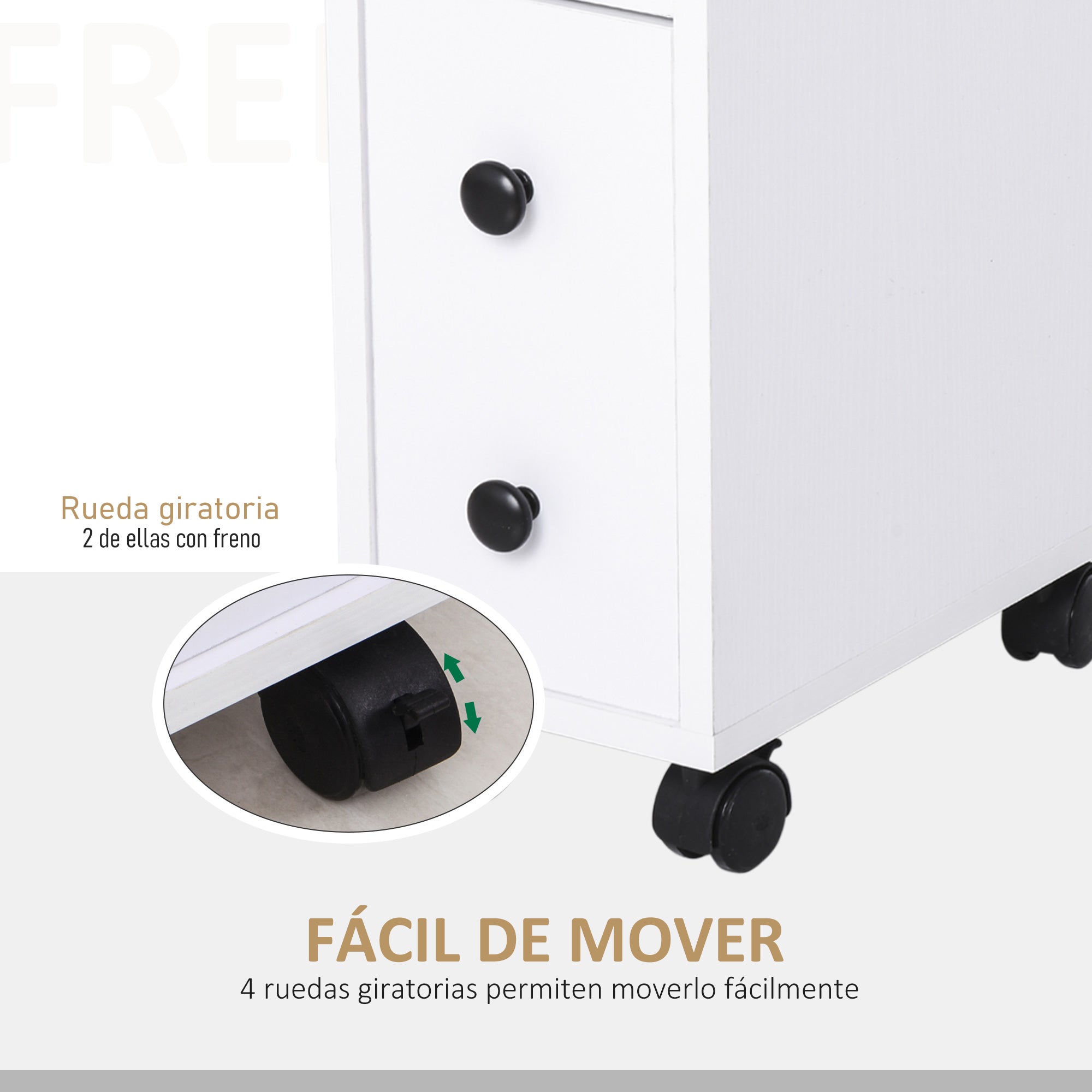 Armário Compacto para Casa de Banho 18x30x68.5cm - Branco