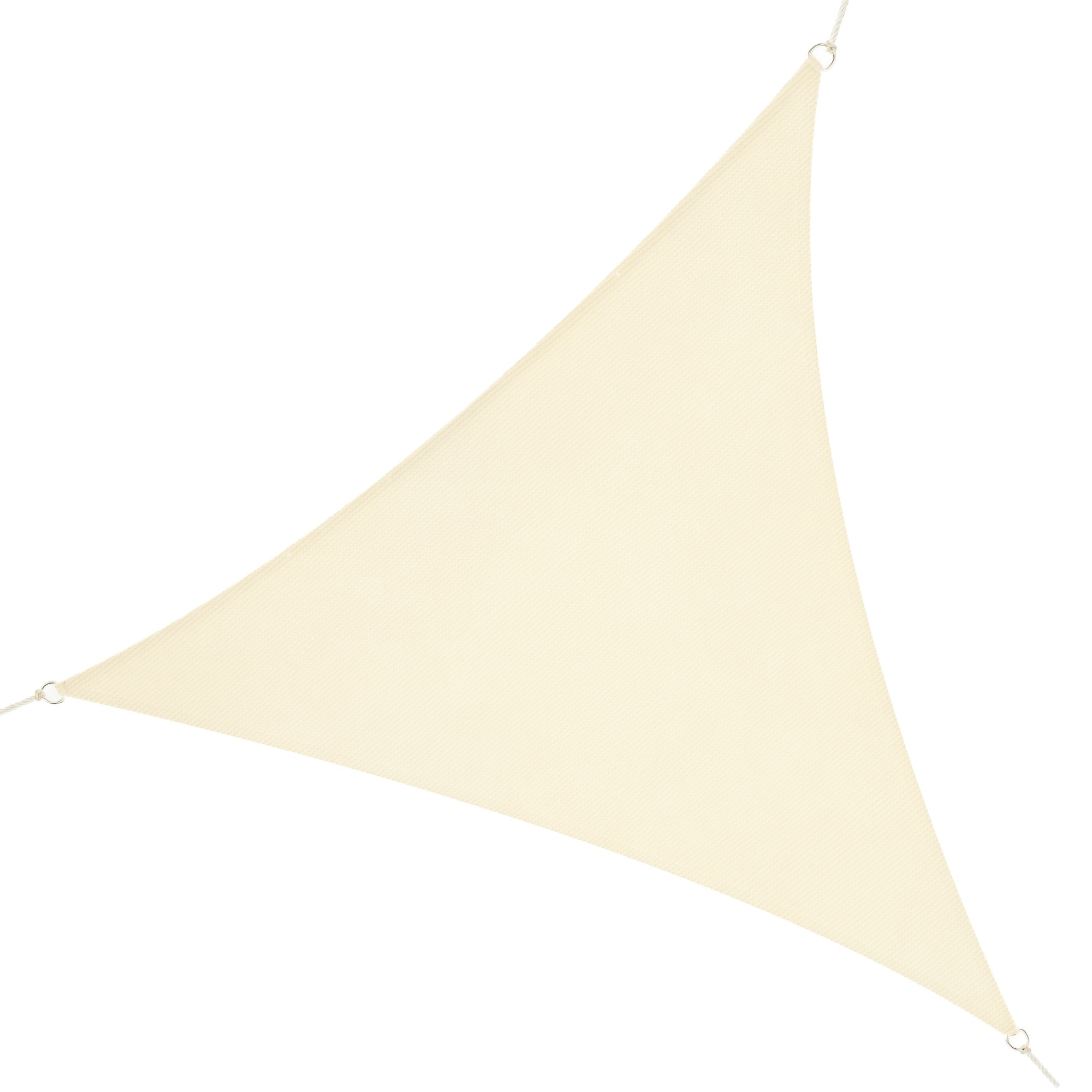 Vela de Sombra Triangular Creme Branco 500x500x500 cm