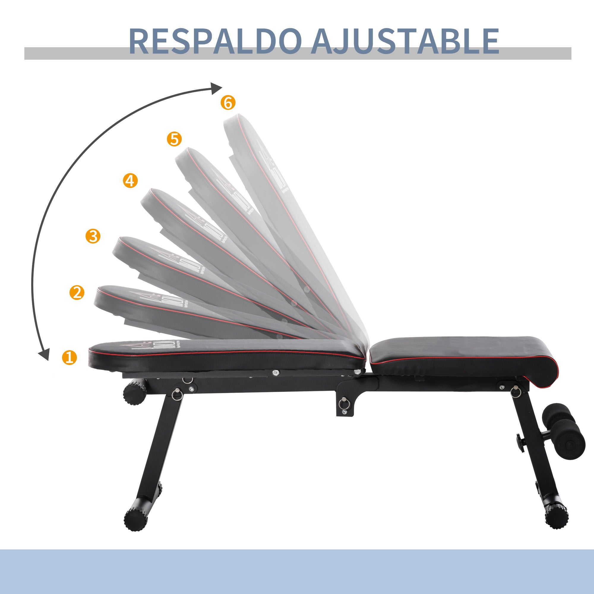 Banco de Peso Dobrável Preto 130x37x (45-108) cm