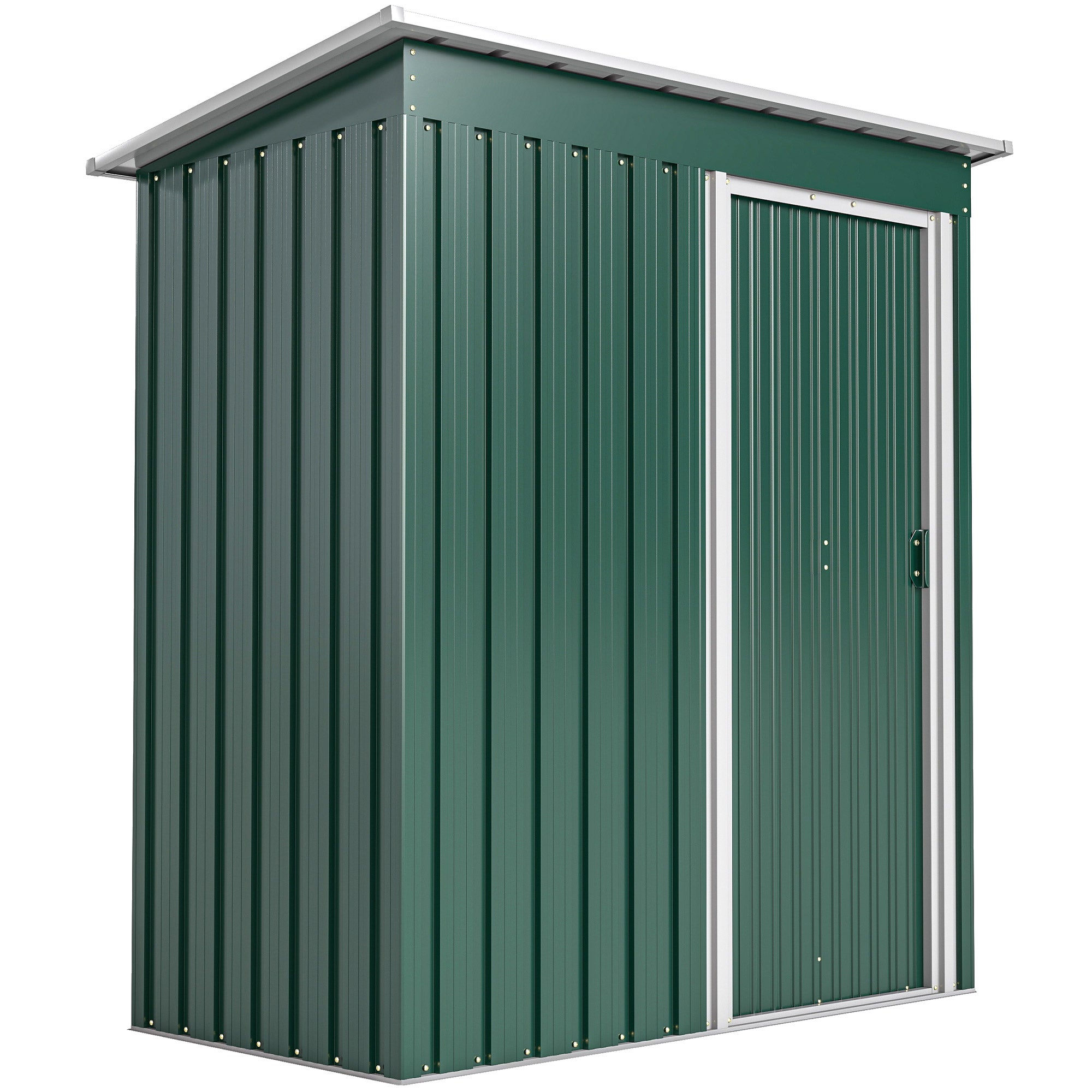 Abrigo de Jardim Exterior Verde 163x89x182 cm - Armazenamento para Ferramentas de Jardim