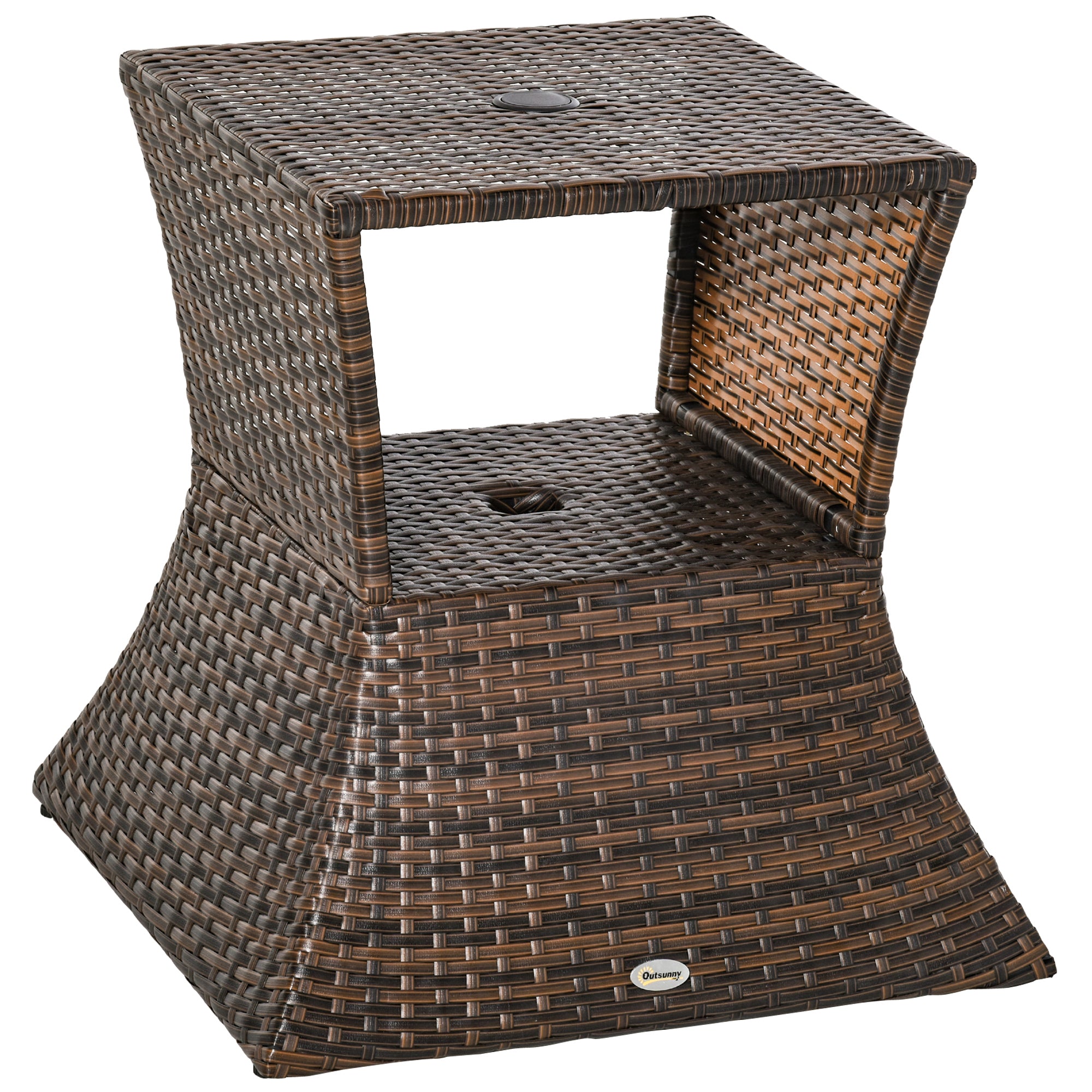 Mesa de Centro Vime Exterior 54x54x55cm - Cor Castanho