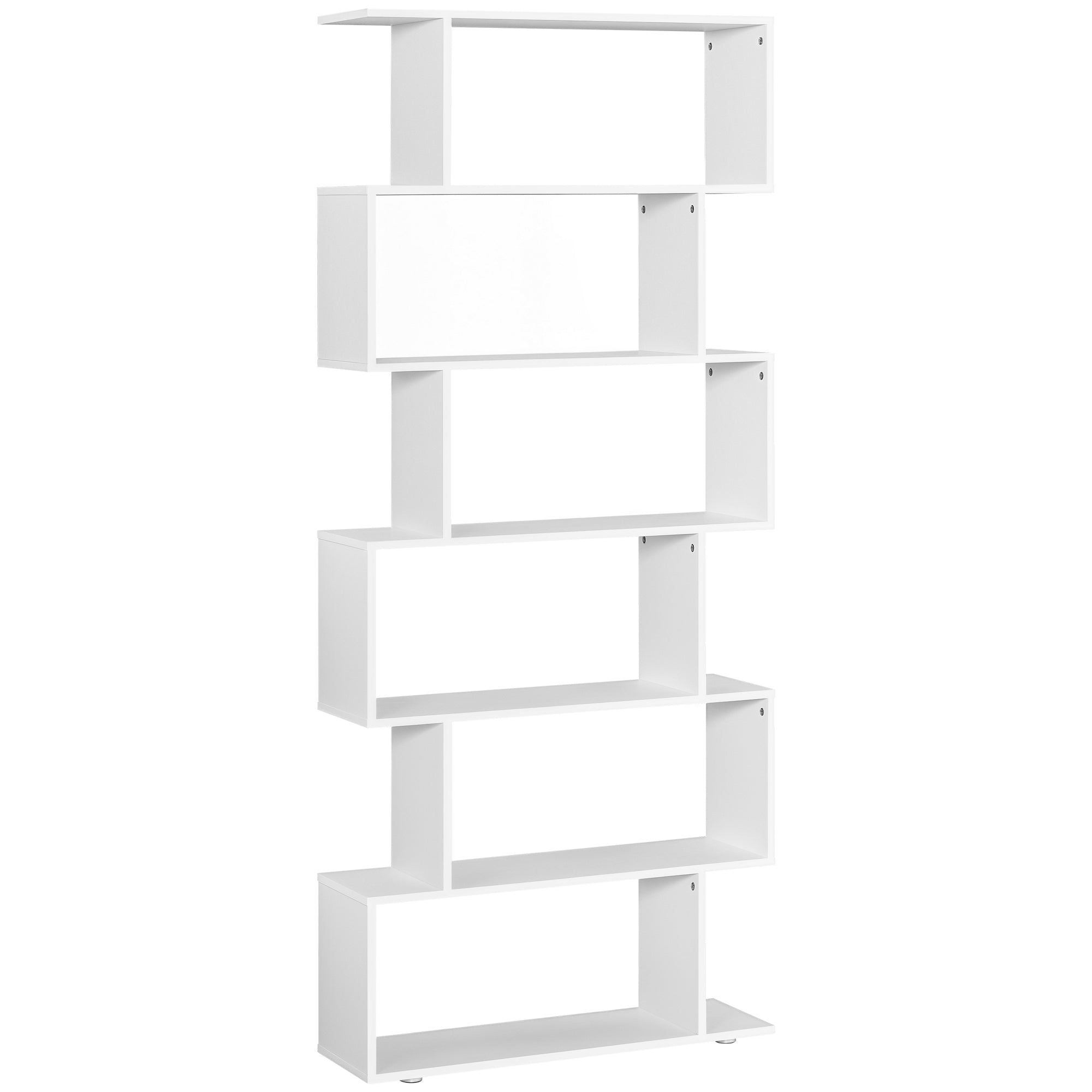 Estante de Madeira com 6 Prateleiras 80 x 25 x 192 cm - Branco