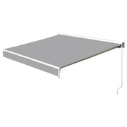 Toldo Retrátil 250x200 cm Cinzento com Luzes LED