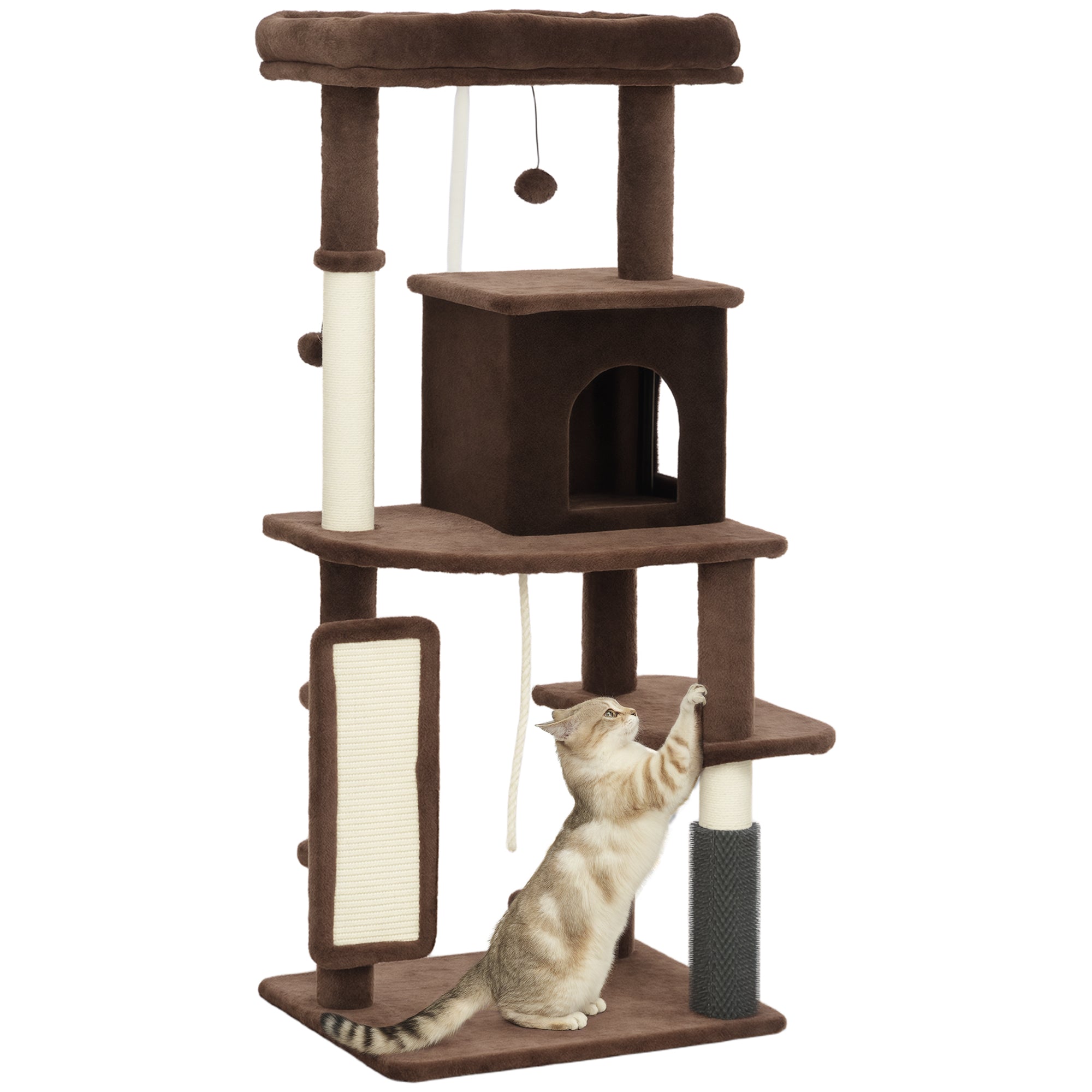 Arranhador para Gatos Grande 55x44x132 cm - Marrom