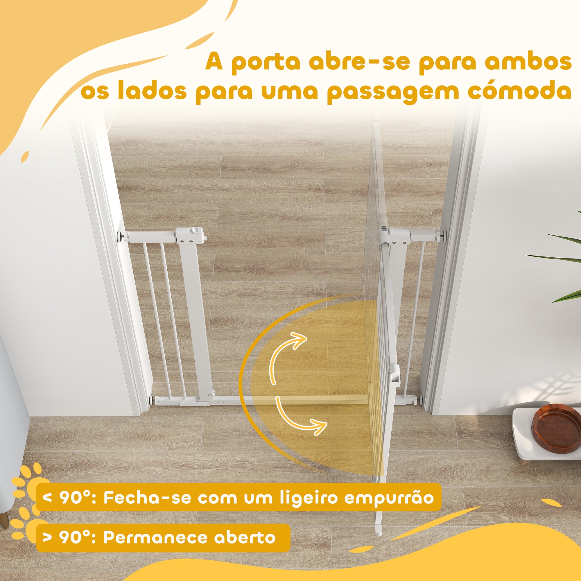 Barreira de Segurança Extensível 76-102 cm Branco
