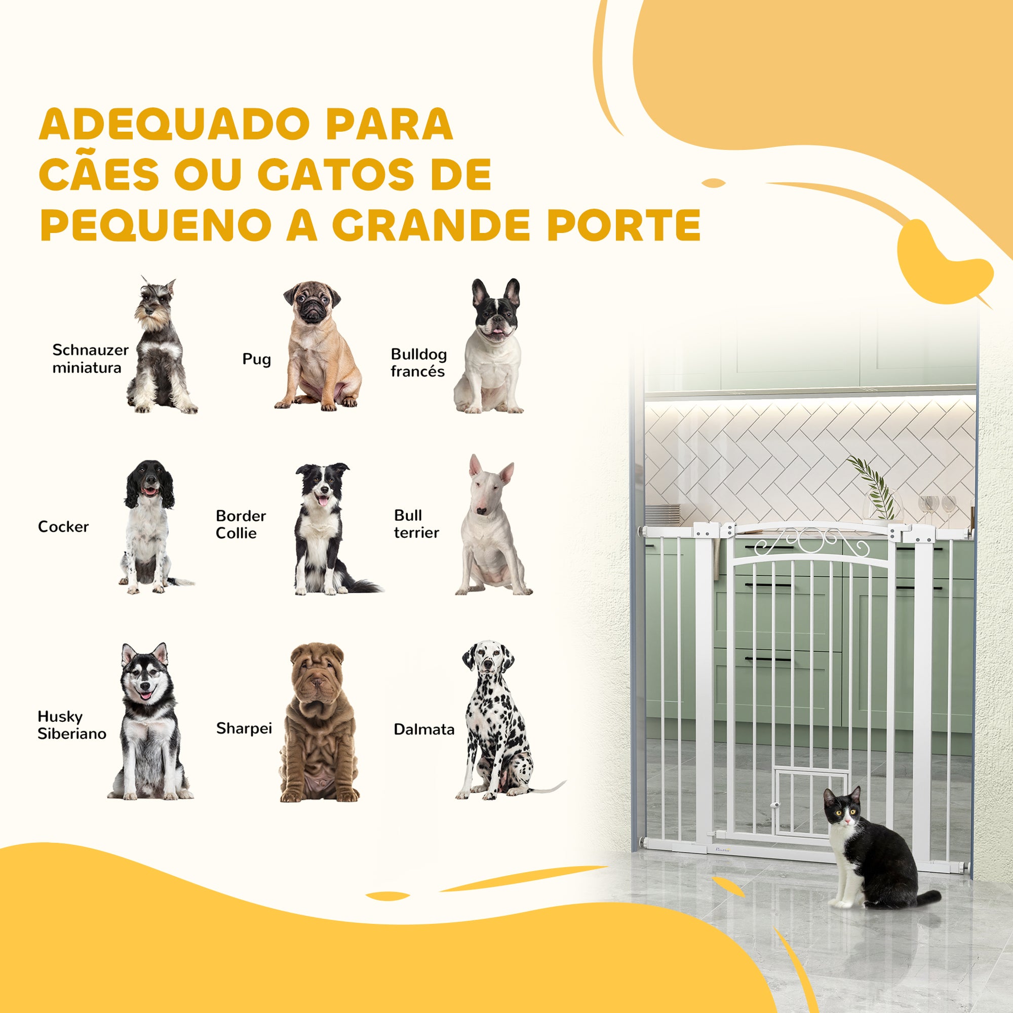 Barreira de Segurança Extensível 76-102 cm Branco