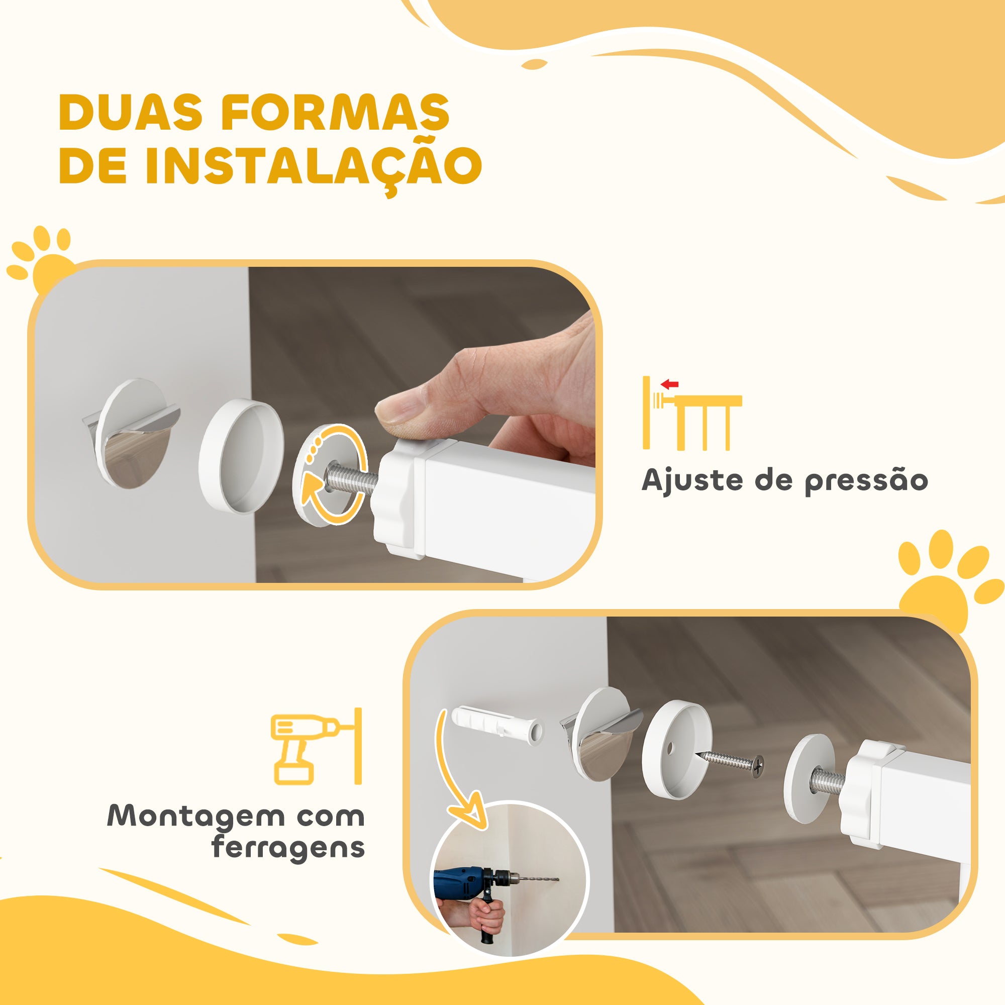 Barreira de Segurança Extensível 76-102 cm Branco