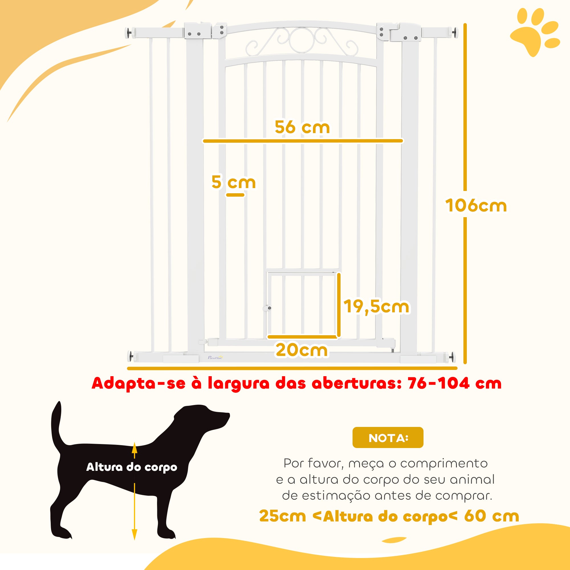 Barreira de Segurança Extensível 76-102 cm Branco