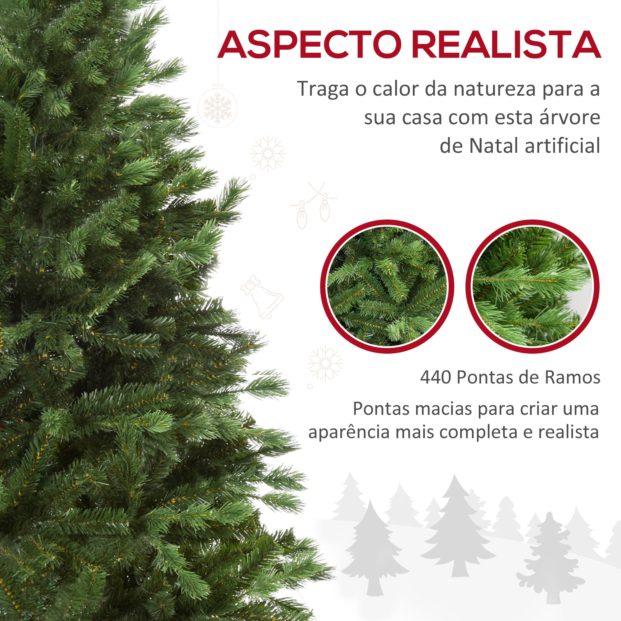 Árvore de Natal Artificial 150cm Verde - Φ75x150cm