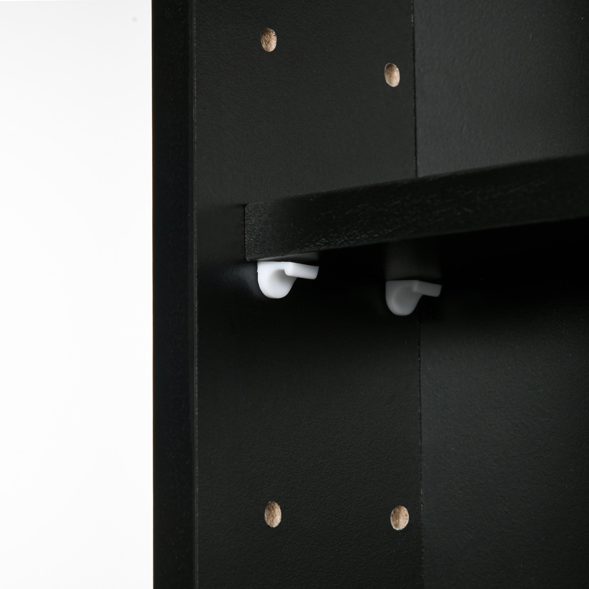Vitrine de Parede com Prateleiras Ajustáveis e Portas de Vidro - 80x9,5x60 cm (Preto)