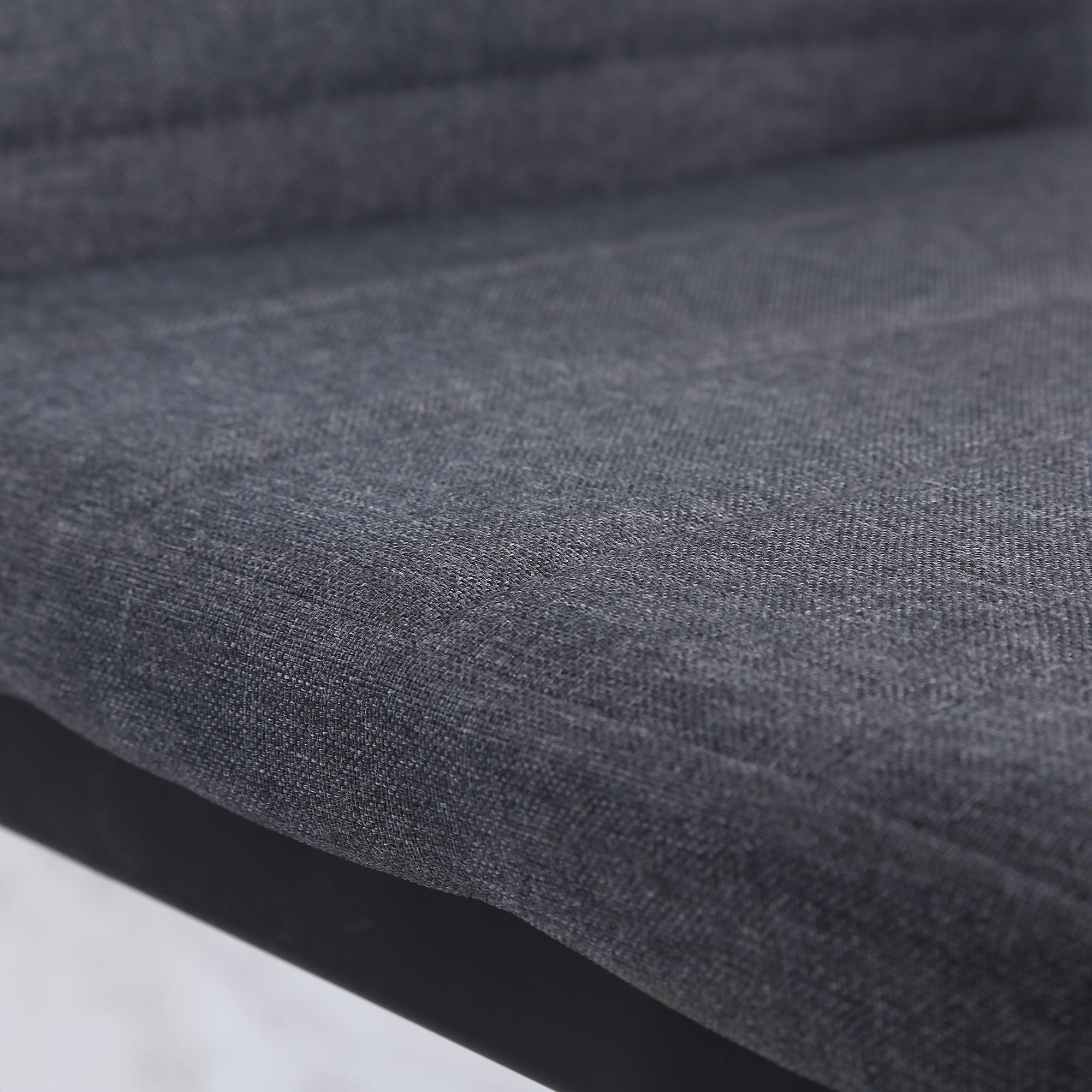 Conjunto de 4 Cadeiras Estofadas em Linho Cinzento 41x50x97cm