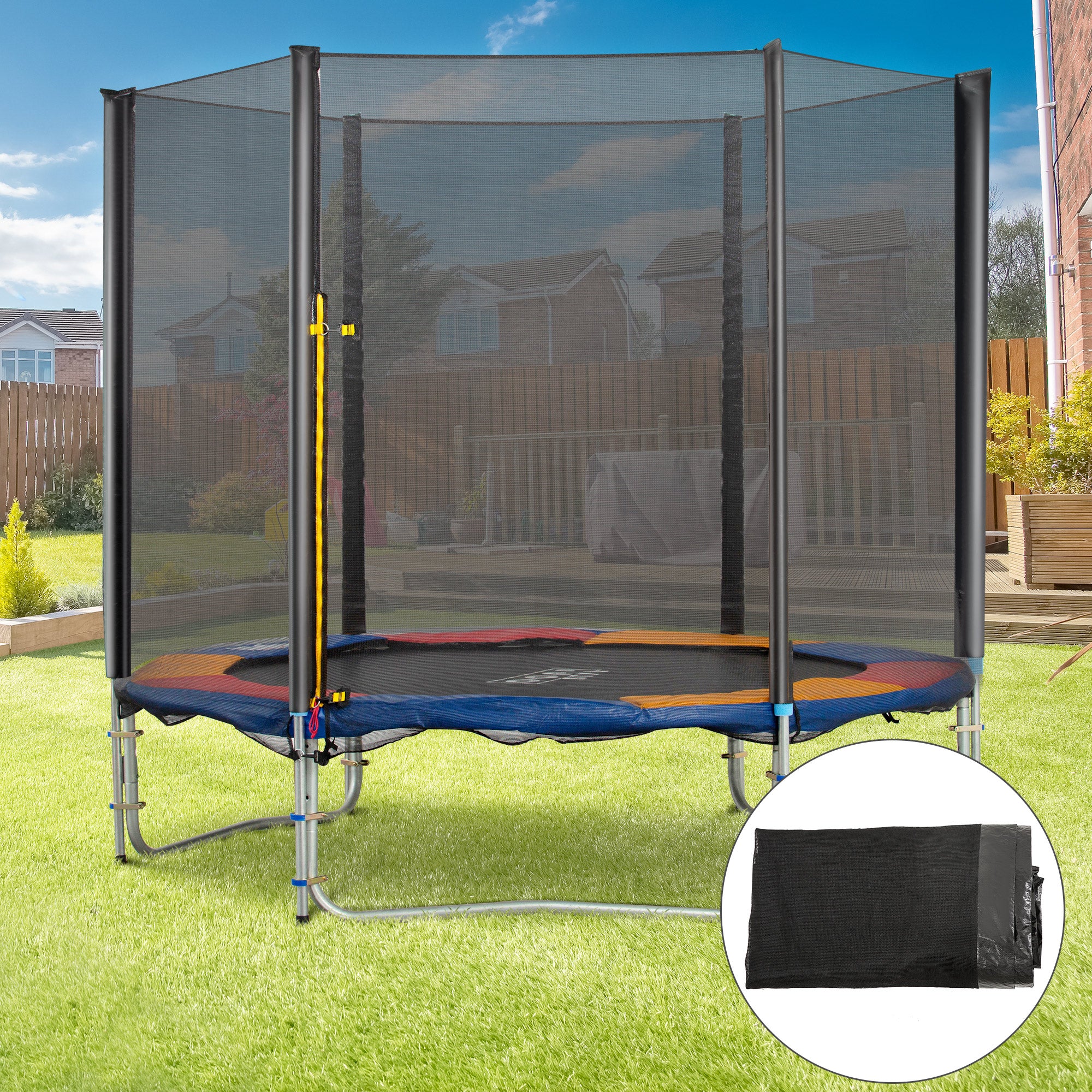 Rede de Segurança para Trampolim Ø305x180 cm - Preto