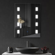 Espelho Casa de Banho LED 70x50 cm Prata