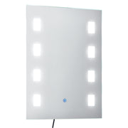 Espelho Casa de Banho LED 70x50 cm Prata