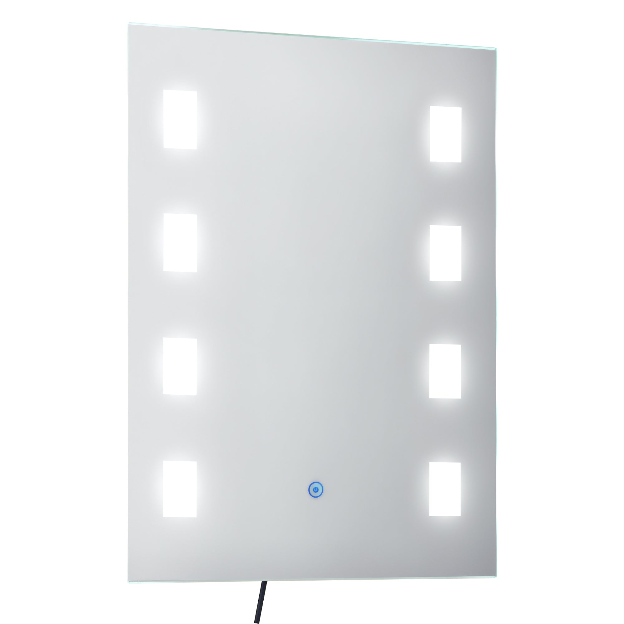 Espelho Casa de Banho LED 70x50 cm Prata