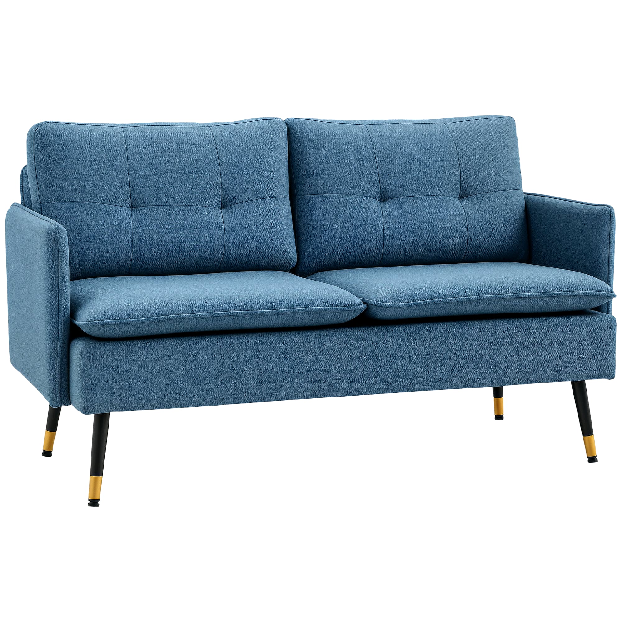 Sofá de 2 Lugares Azul 139x68x80 cm - Moderno e Confortável