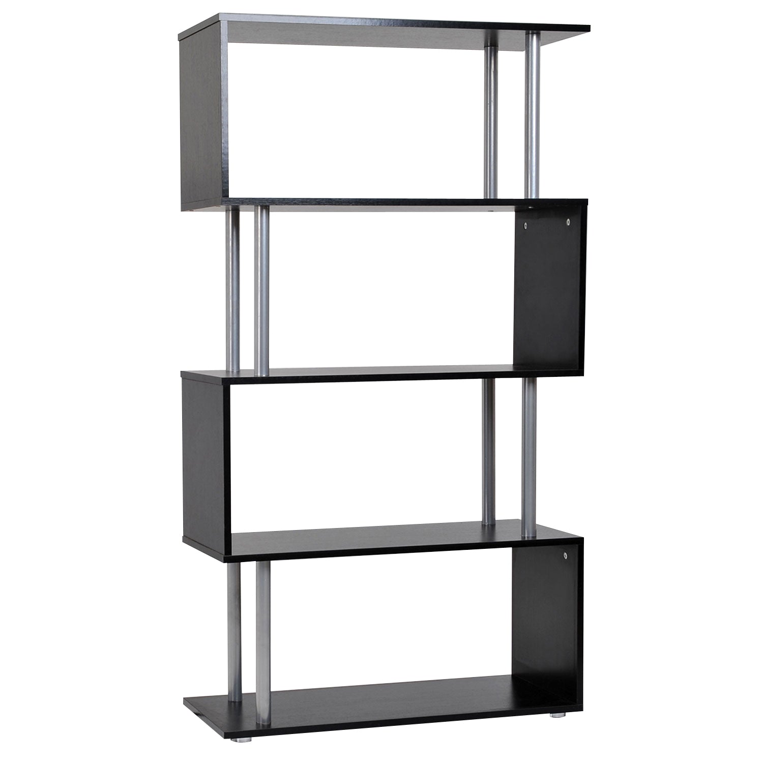 Estante de Madeira 80x30x145cm - Cor Preto