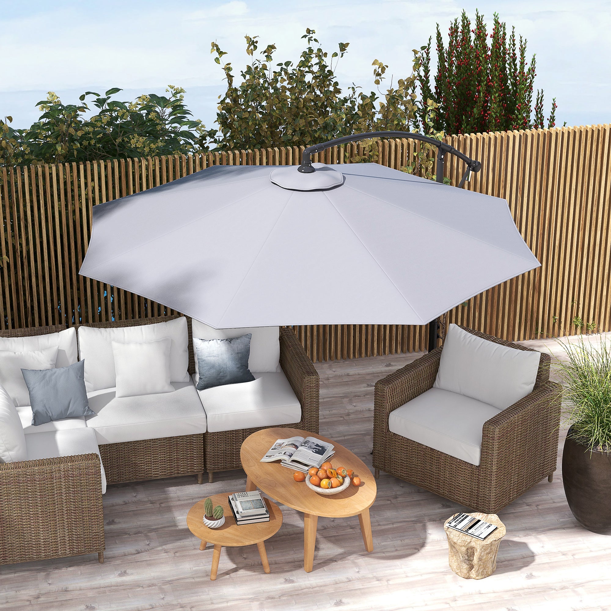 Toldo de Substituição para Chapéu de Sol Ø295cm Cinza