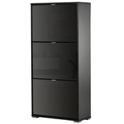 Sapateira Vertical Moderna Preto 60x26x124cm
