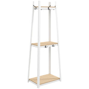 Suporte para Cabides 3 Níveis Cor Natural 61x41x165 cm