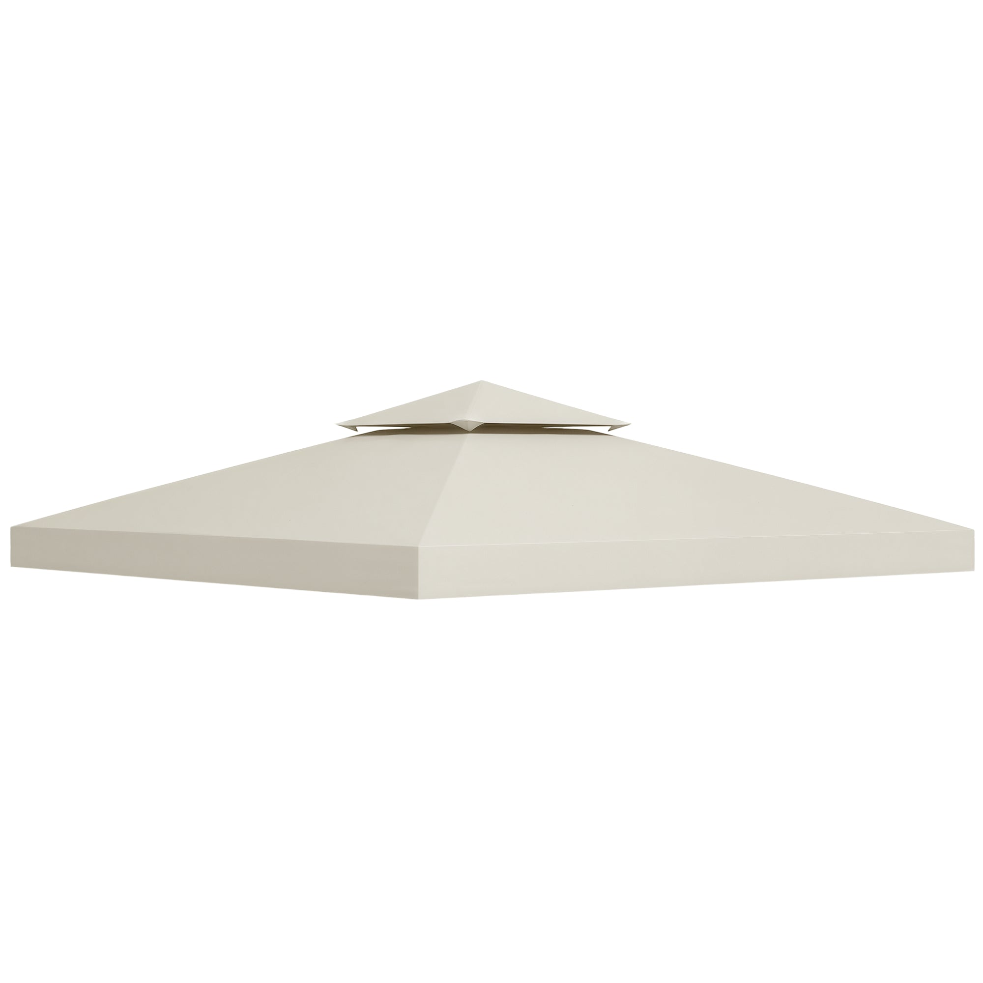 Toldo de Substituição 300x300 cm Cor Creme Branco para Pérgolas de Jardim