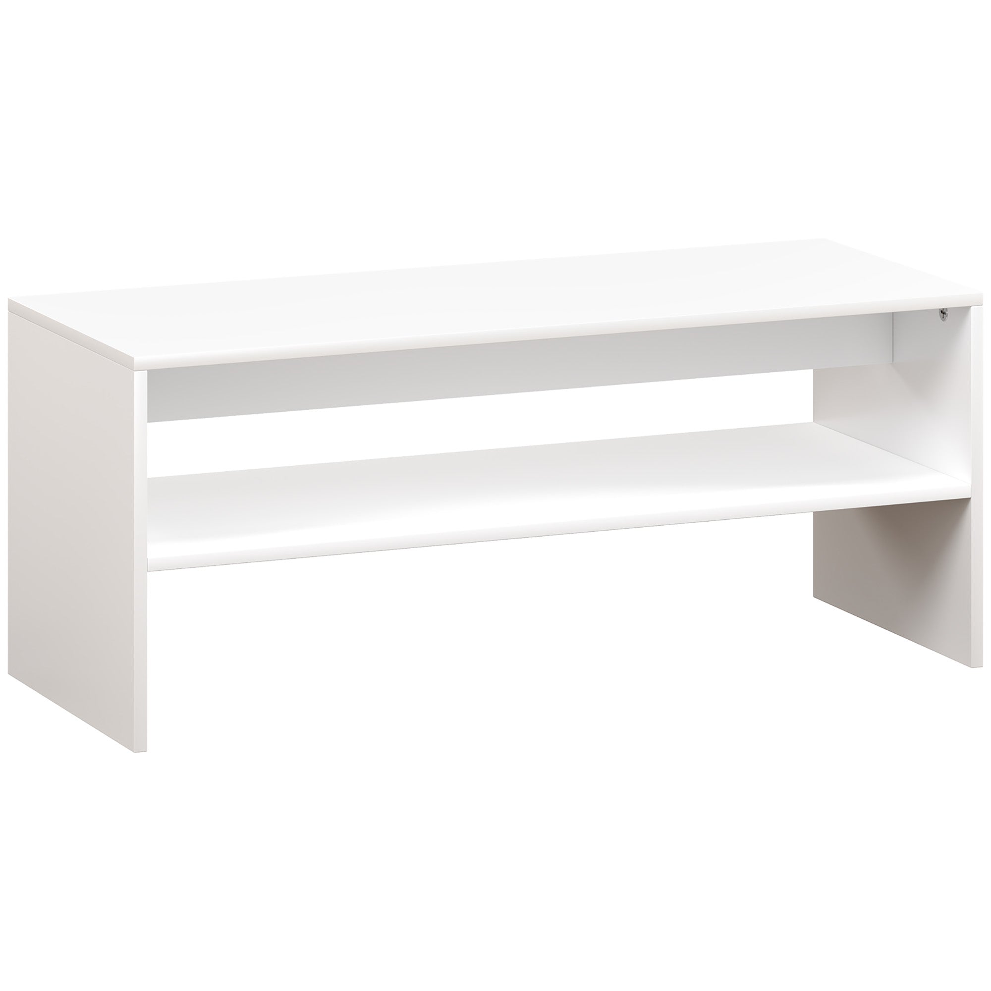 Mesa de Centro Branca de Alto Brilho 100x40x41,5 cm