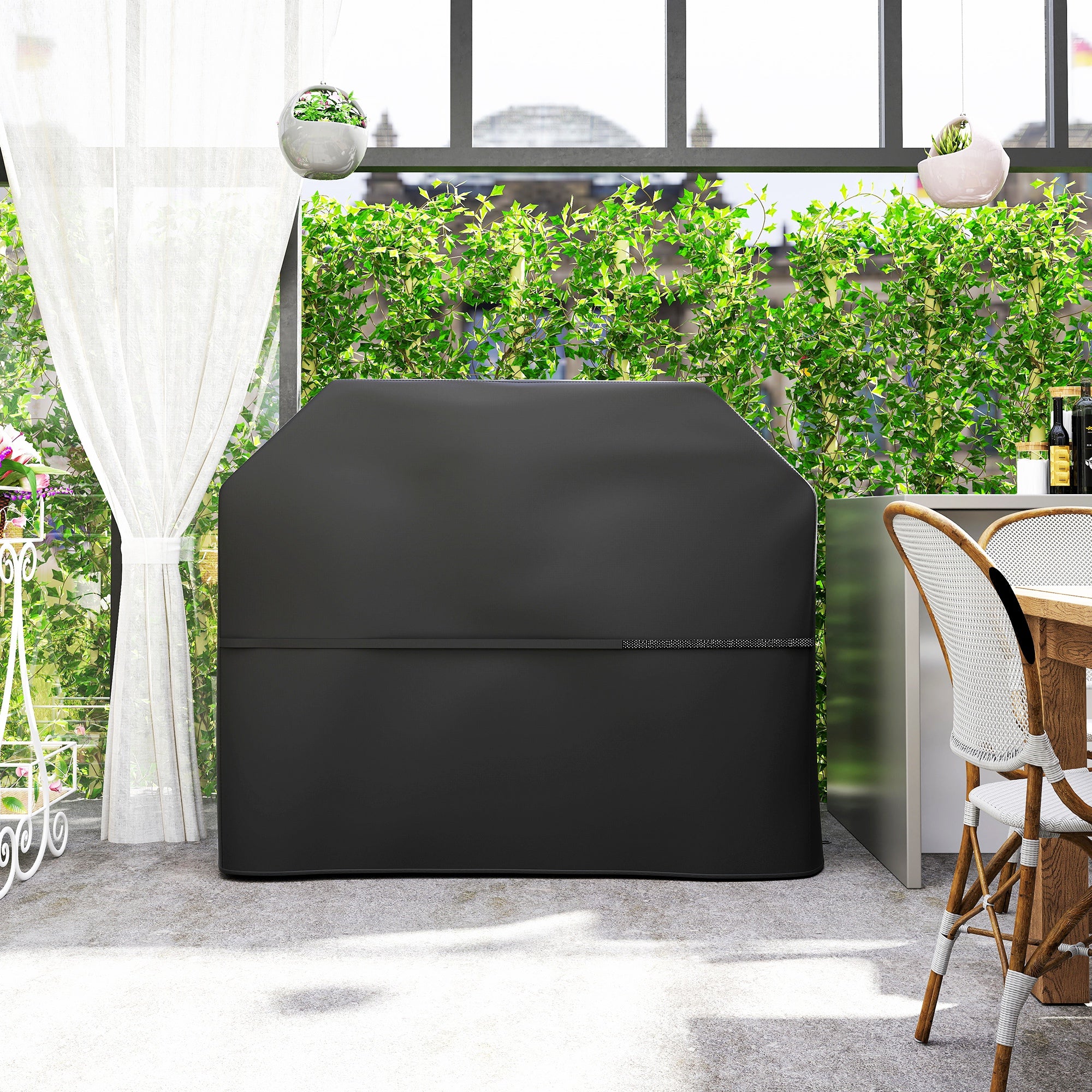 Capa Protetora para Barbecue 147x61x122 cm - Cor Preto