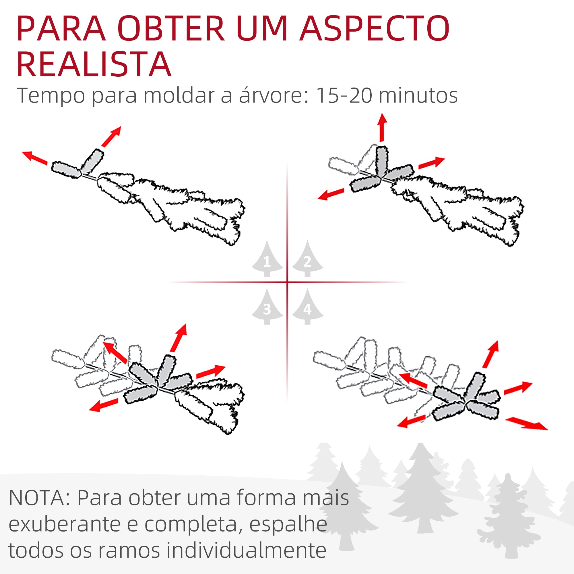Árvore de Natal Artificial – 150 cm – Verde – Plástico e Aço