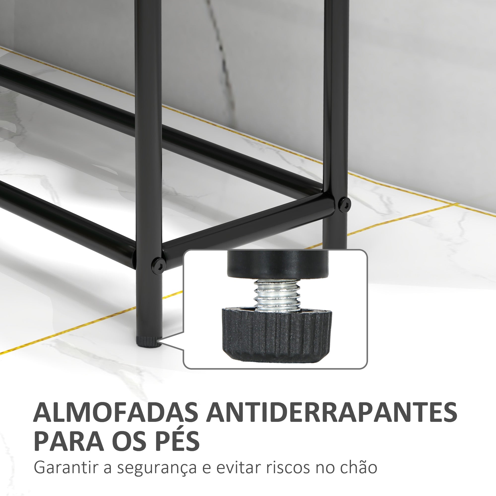 Toalheiro de Pé de 2 Níveis Preto 66x20x110 cm