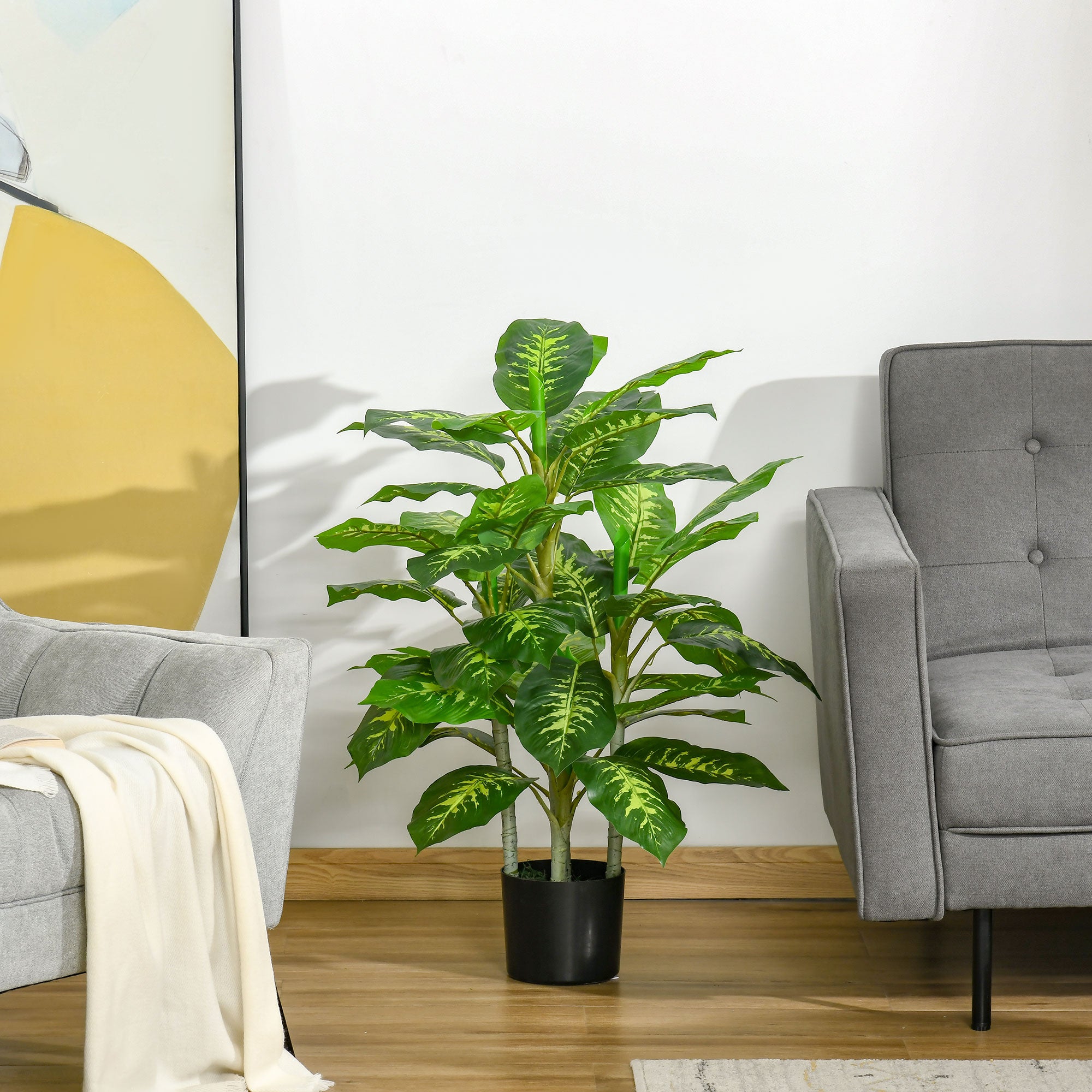 Planta Artificial Aglaonema Verde – 95 cm – plástico