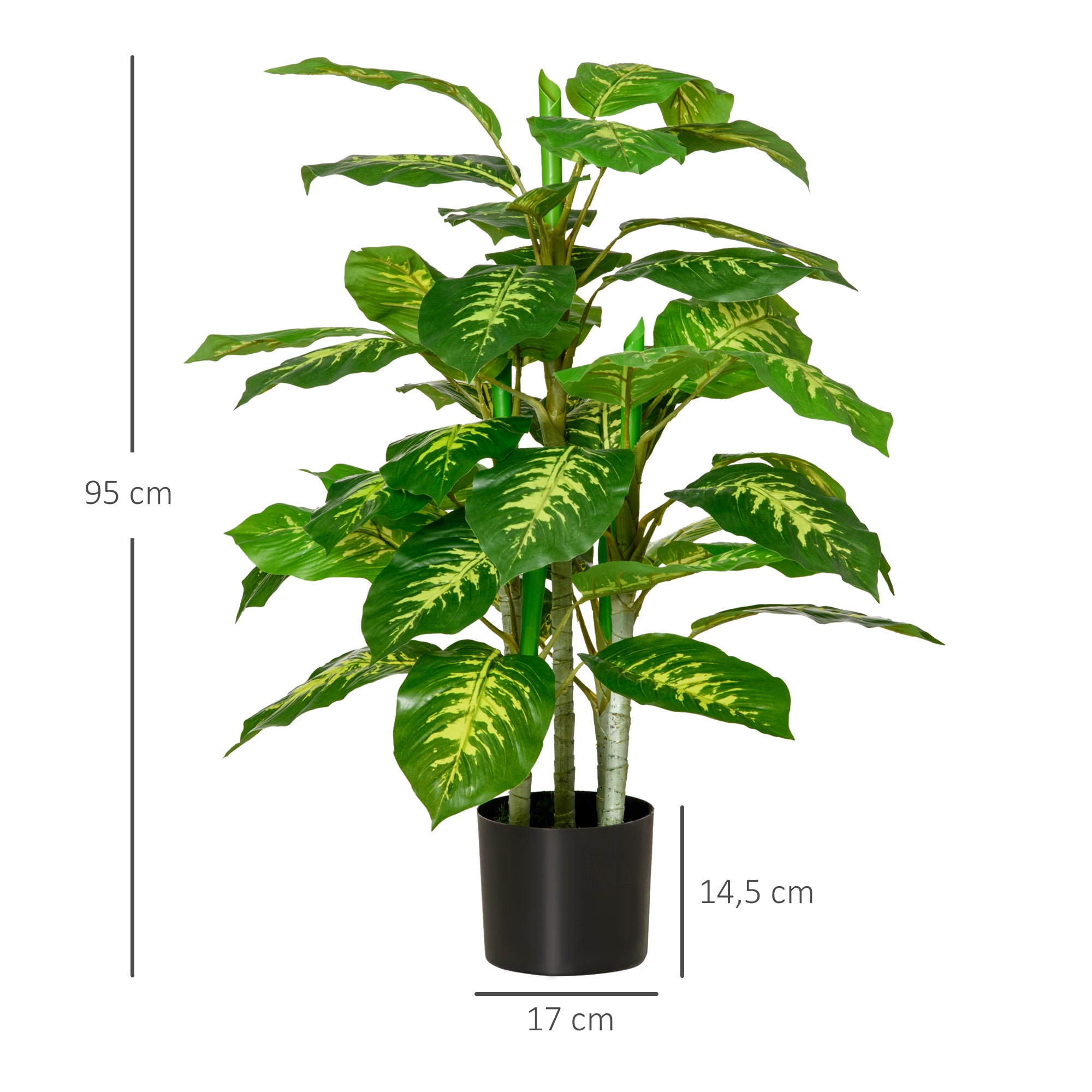 Planta Artificial Aglaonema Verde – 95 cm – plástico