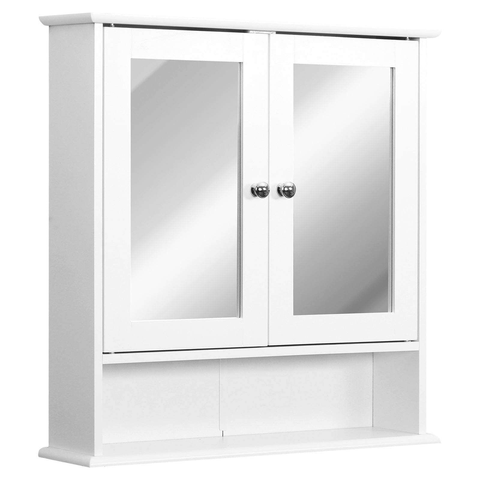 Armário de Parede com 3 Níveis de Armazenamento - Blanco 56x13x58cm