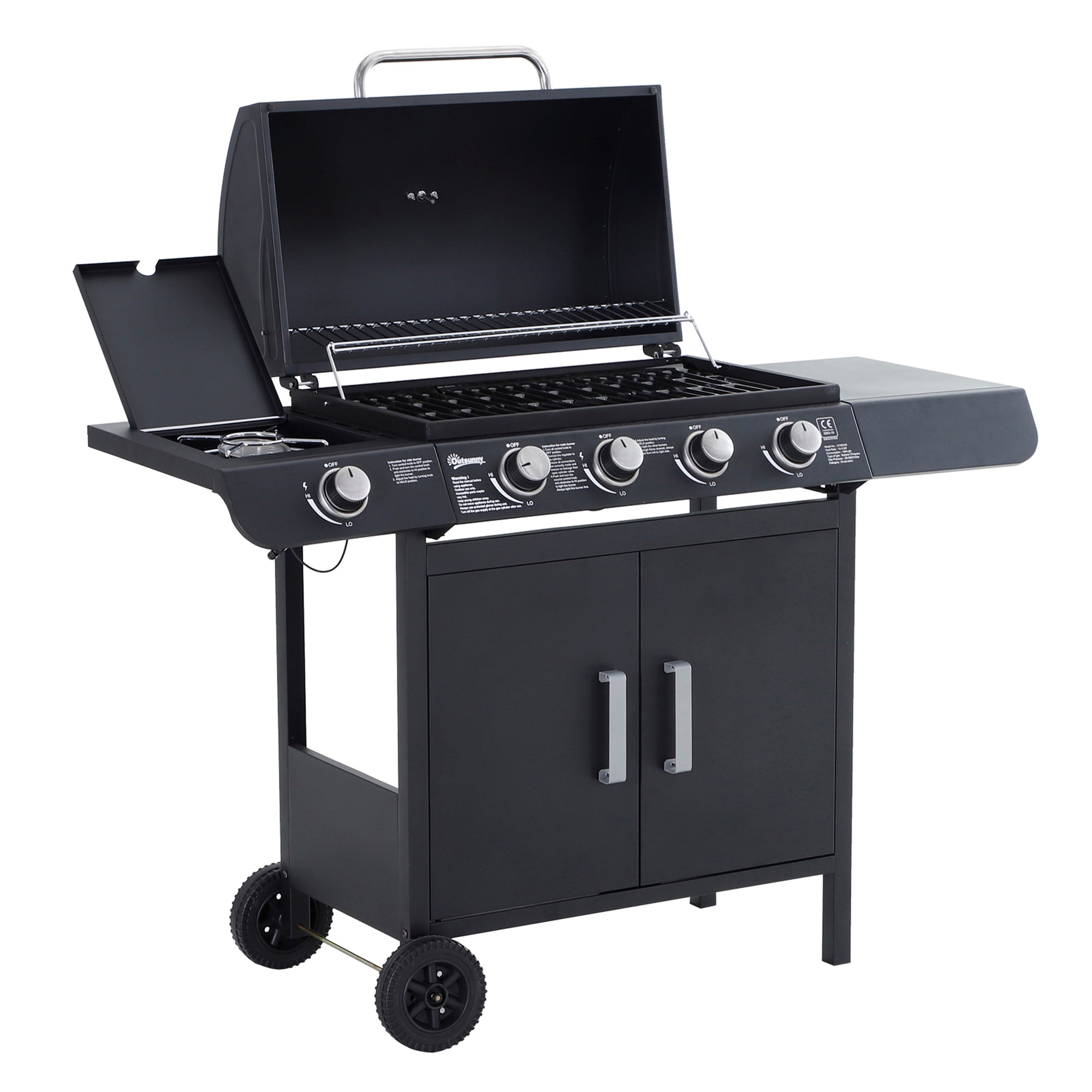 Barbecue a Gás 125x51x100cm Preto