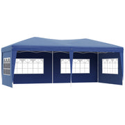 Tenda para Festas Azul 591x297x255 cm com 4 Paredes Laterais