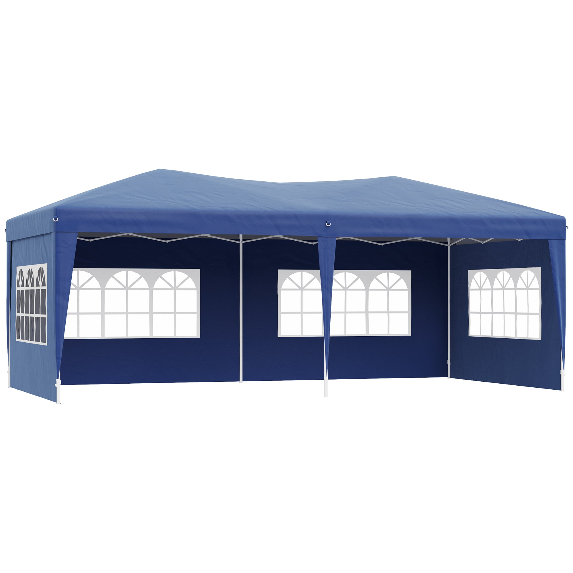 Tenda para Festas Azul 591x297x255 cm com 4 Paredes Laterais