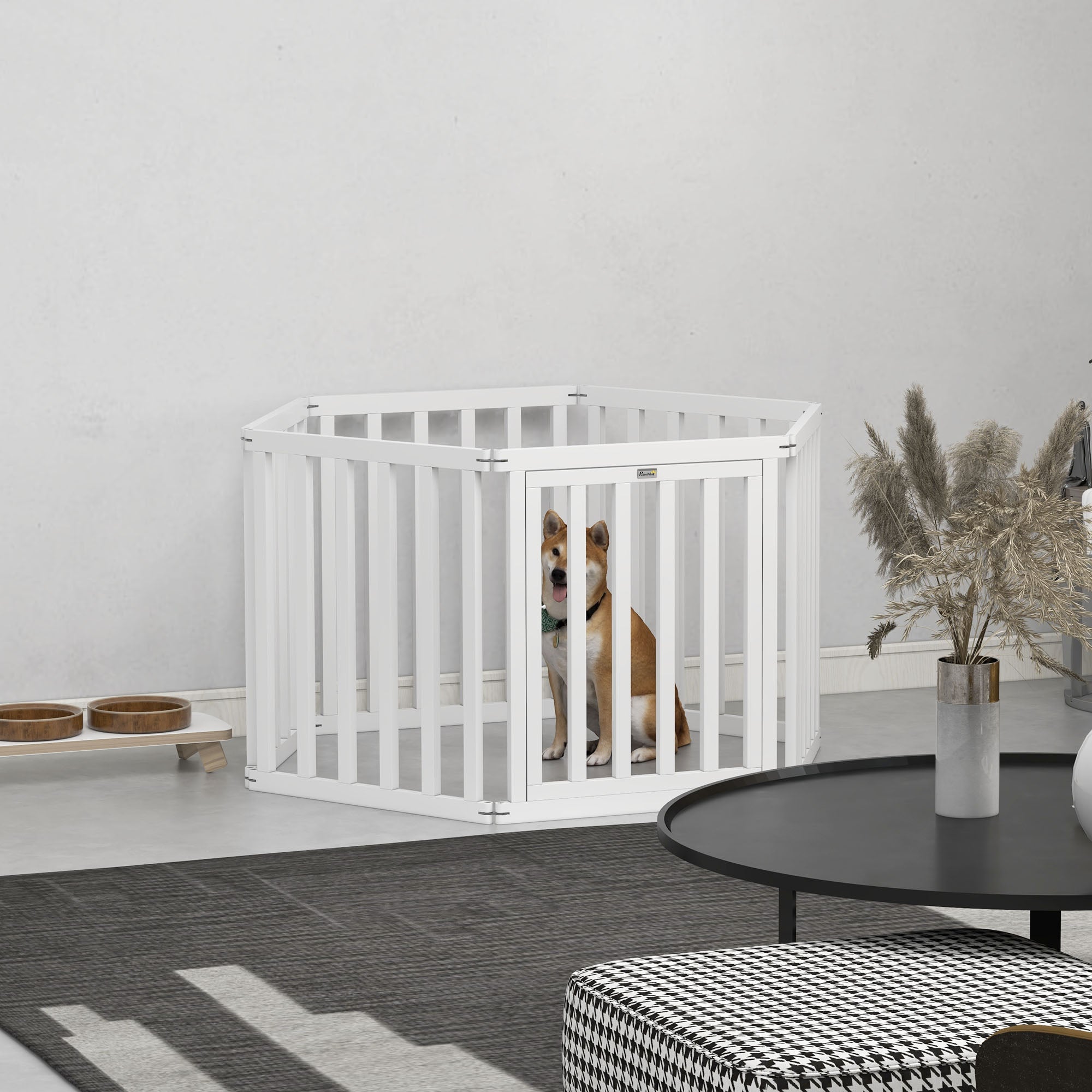 Parque para Cães Modulável 120x107x70 cm - Branco