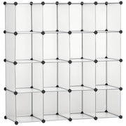 Armário Modular Organizador de Sapatos Transparente 125x32x125 cm