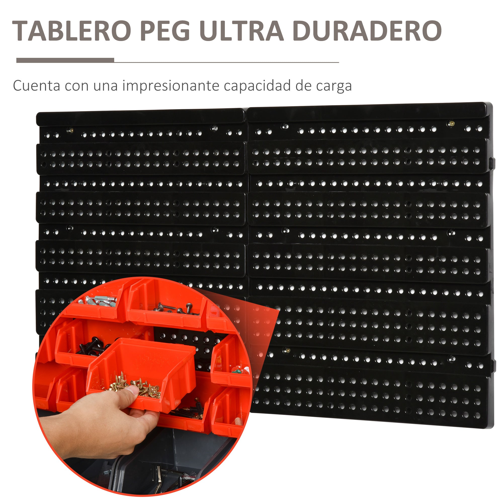 Organizador de Ferragens Vermelho e Cinza 37,5x18x63 cm