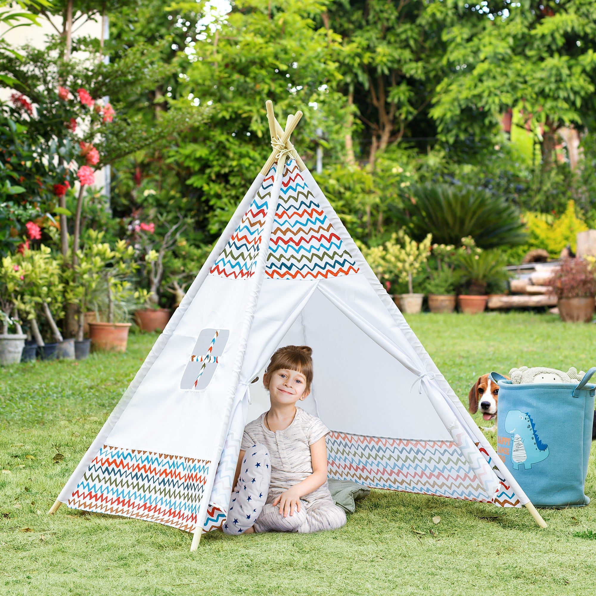 Tenda Tipi Infantil 120x120x155cm Multicor